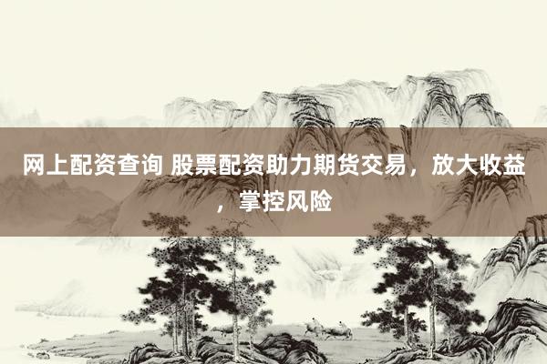 网上配资查询 股票配资助力期货交易，放大收益，掌控风险